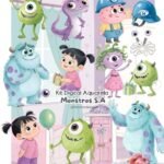 Kit Digital Monstros SA Aquarela