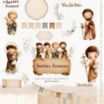 Kit Ilustrações Santos Juninos - Arquivo Digital