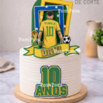 Topo de Bolo Neymar Brasil - Arquivo Digital