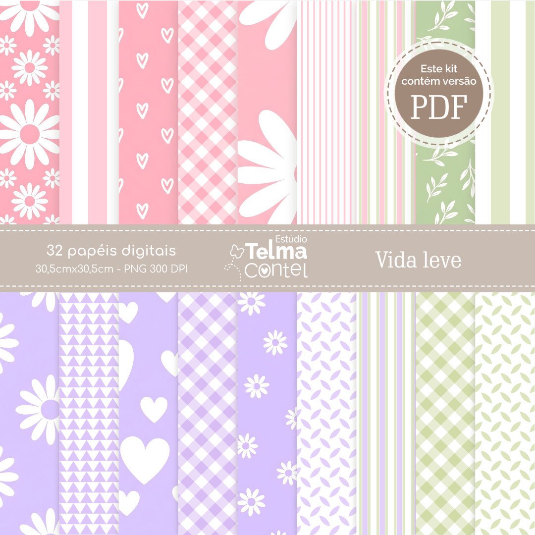 18 - Papéis Digitais Vida Leve Kit Digital Vida Leve - Imagem 1