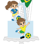 Arquivo de Corte Topo de Bolo Copa Infanto Juvenil