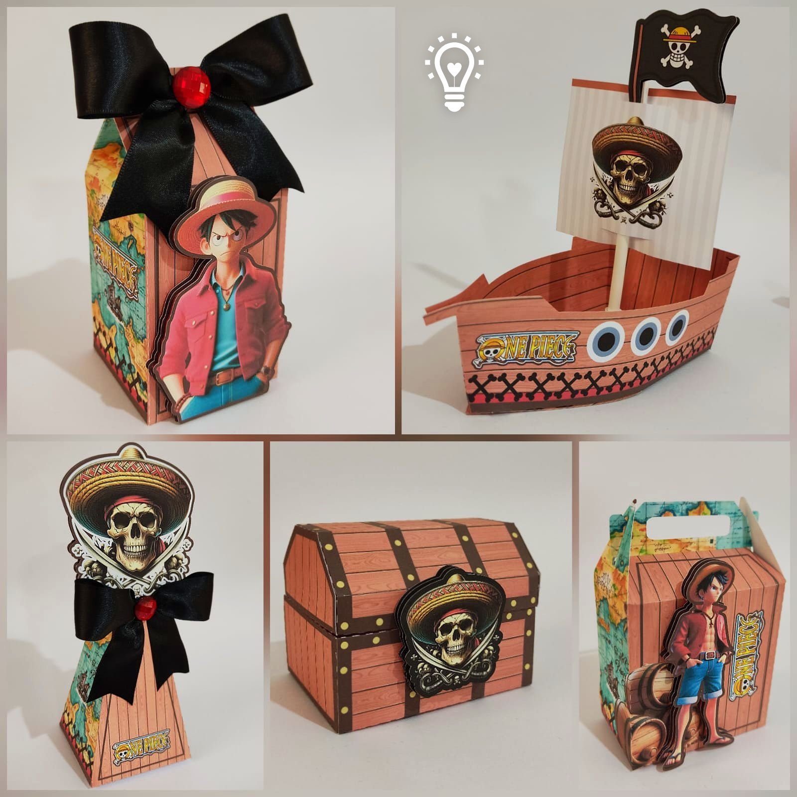 236 - ONE PIECE - Criar BV Arquivo de Corte Kit Festa One Piece - Imagem 1