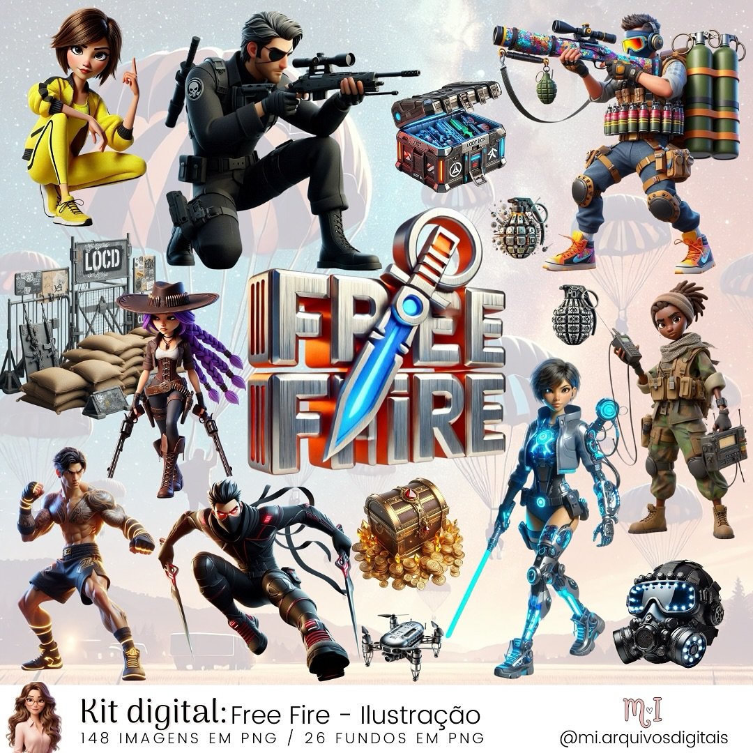 242 - Free Fire Kit Digital Free Fire - Imagem 1
