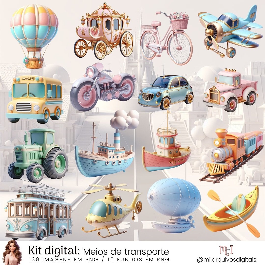 258 - Meios de Transportes Kit Digital Meios de Transportes - Imagem 1