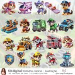 Kit Digital Patrulha Canina Ilustração