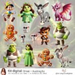 Kit Digital Shrek Ilustração