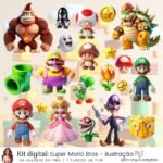 Kit Digital Super Mário Ilustração