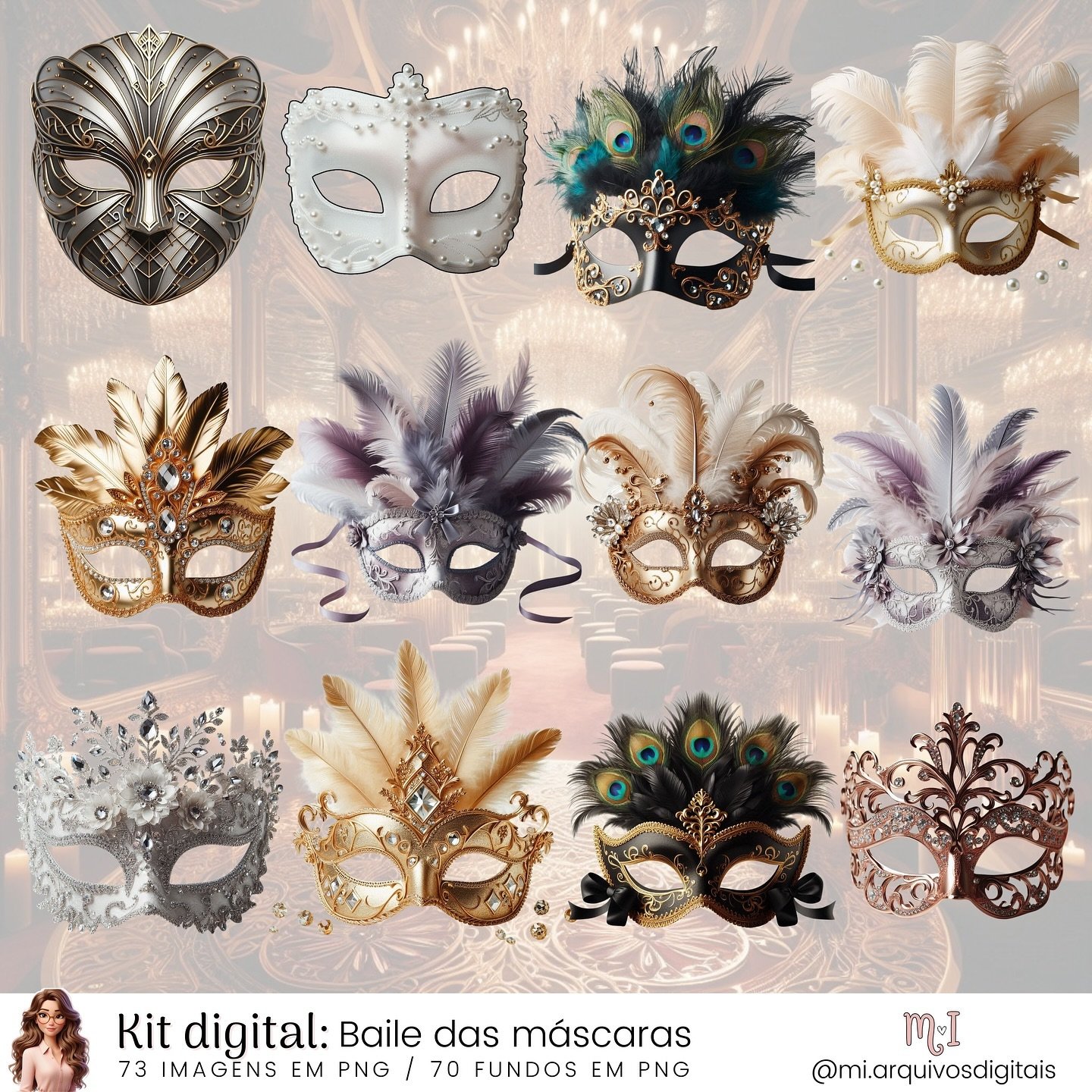 269 - Baile de Máscaras Kit Digital Baile de Máscaras - Imagem 1