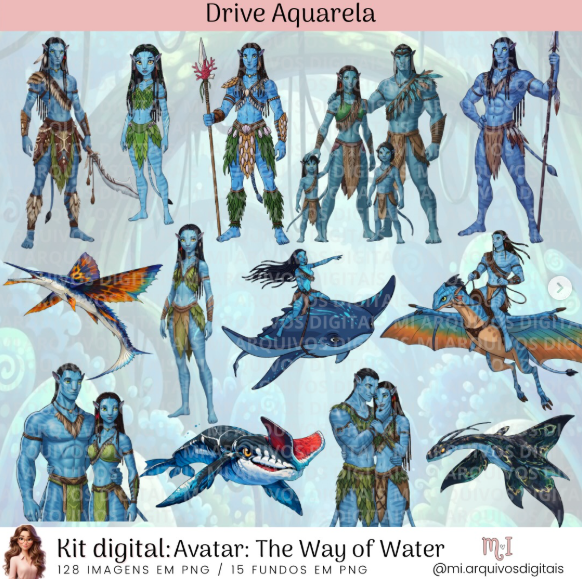 50 - Avatar The Way of Water Kit Digital Avatar The Way of Water - Imagem 1
