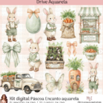 Kit Digital Páscoa Encanto Aquarela