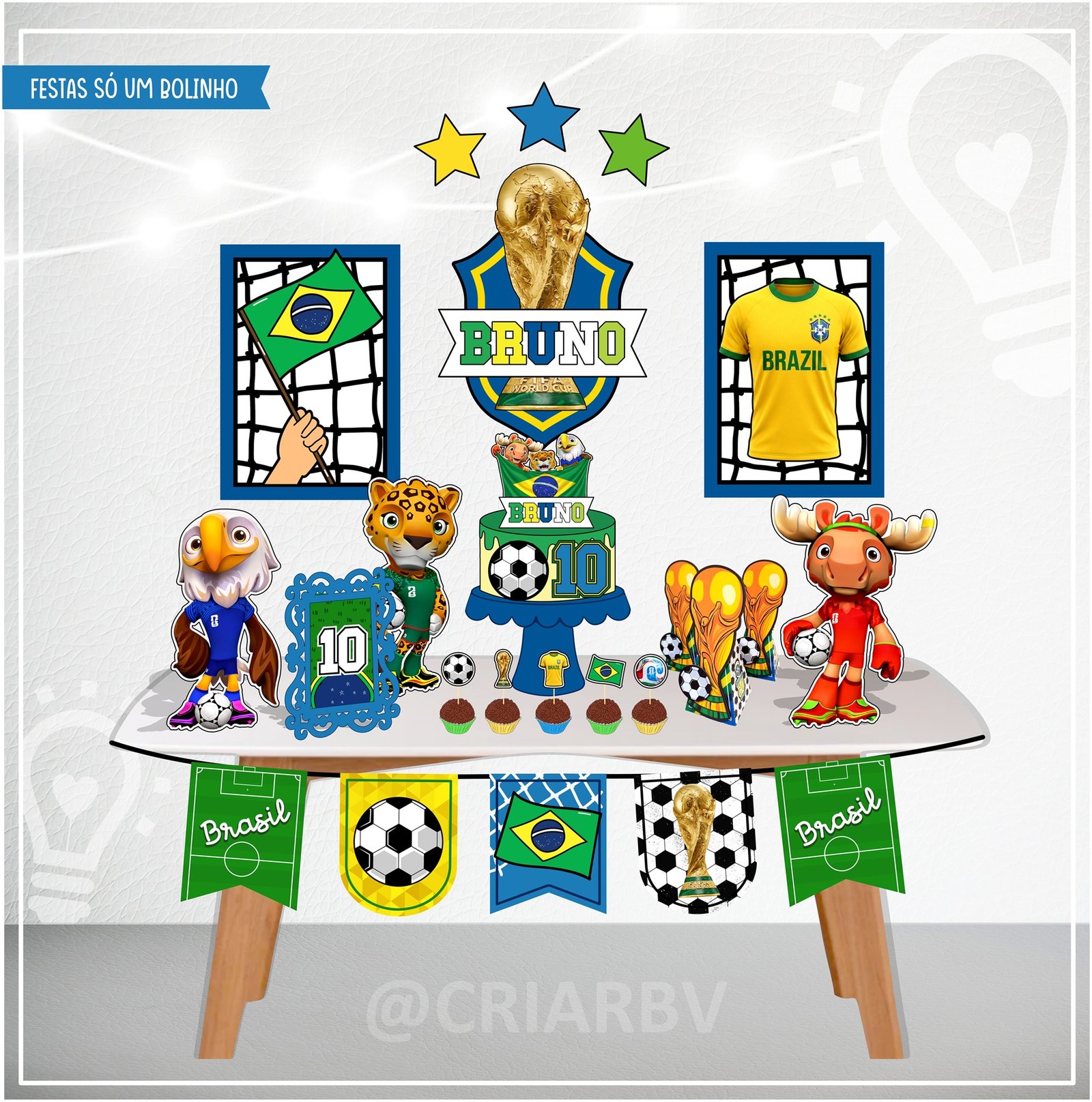 54 - COPA 01 Kit Festa Copa do Mundo - Arquivo Digital - Imagem 1