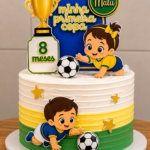 Arquivo de Corte Topo de Bolo Vai Brasil Menino e Menina Baby
