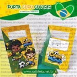 Arquivo de Corte Porta Copo Colorir Copa do Mundo