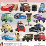 Kit Digital Carros 3D