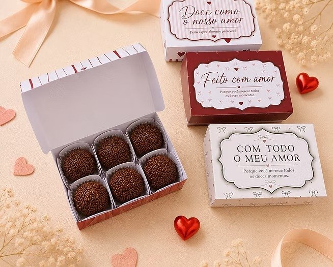 9 - CAIXA PARA BRIGADEIRO 4 ARTES - DIA DOS NAMORADOS TICKETS DIA DOS NAMORADOS 2 ARTES - Arquivo de Corte - Imagem 1