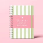 Arquivos Digital Caderno A5 Vida Leve - Rosa e Lilás - Imagem 8