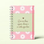 Arquivos Digital Caderno A5 Vida Leve - Rosa e Lilás - Imagem 3
