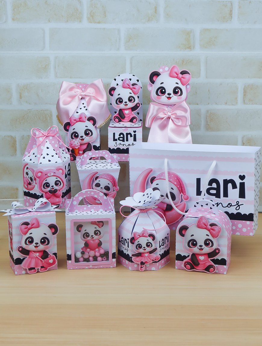 Kit Festa Pandinha - Chuvinha de Papel (1) Arquivo de Corte Kit Festa Pandinha - Imagem 1